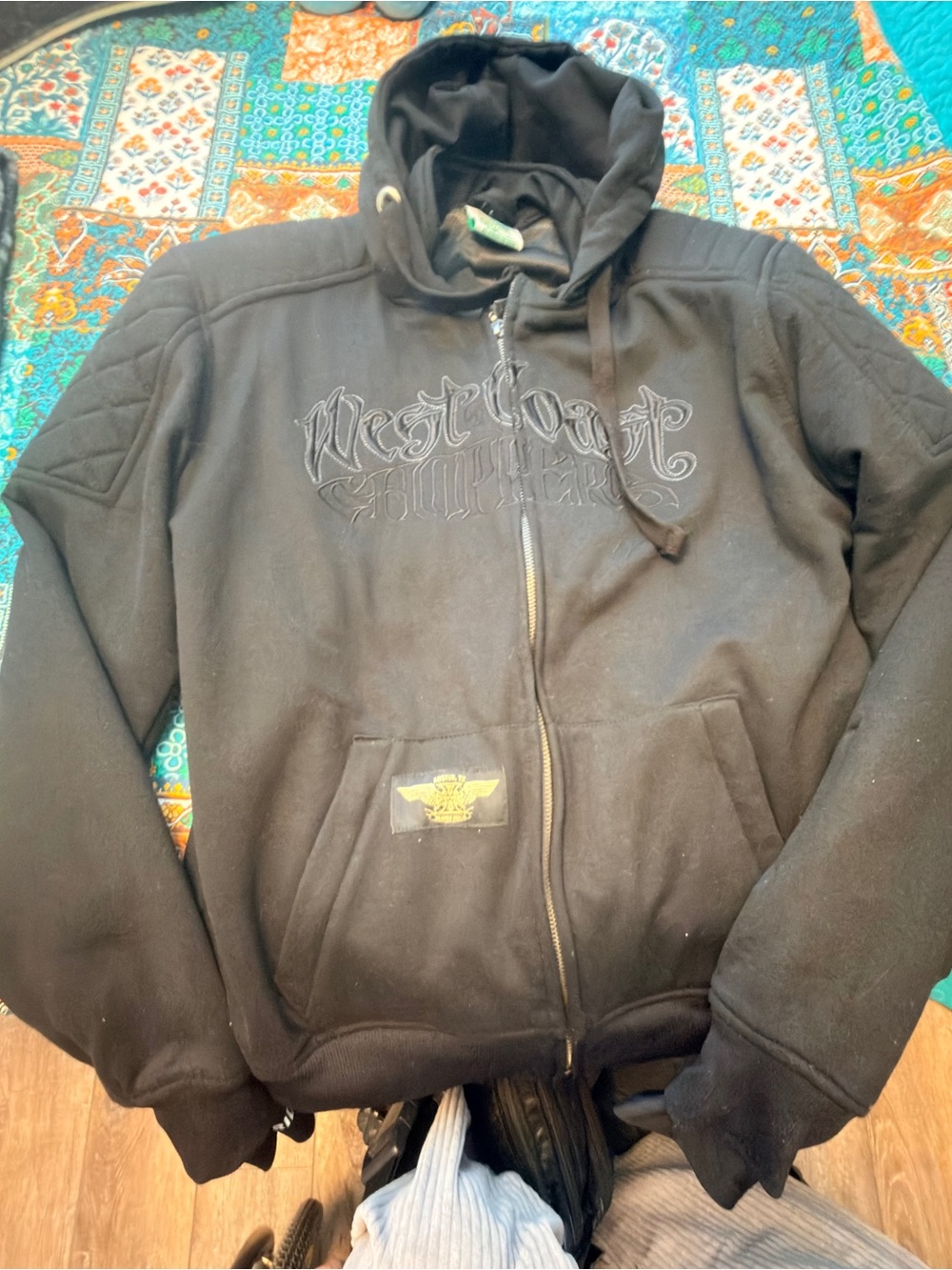 West Coast Performance Black Zip-Front Hooded Jacket